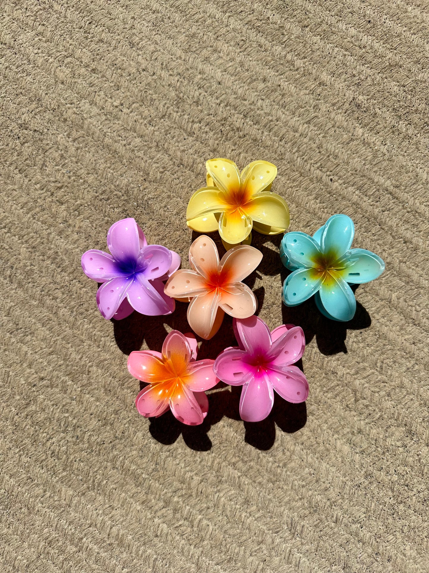 Hawaiian Flower Hair Clips