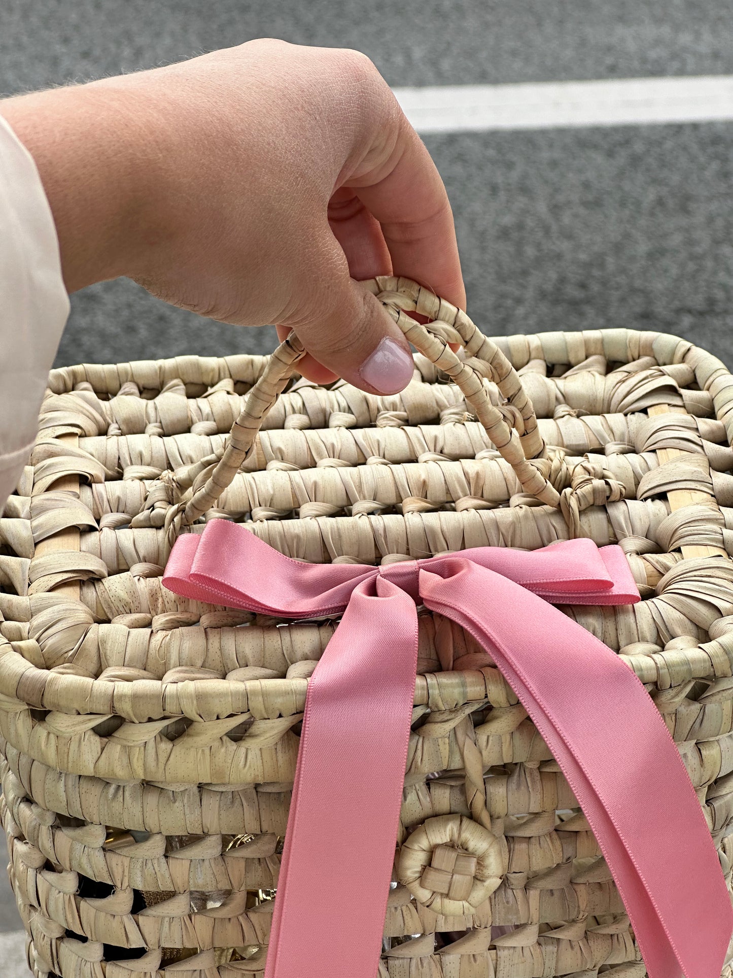 Palm leaf Make-up Basket